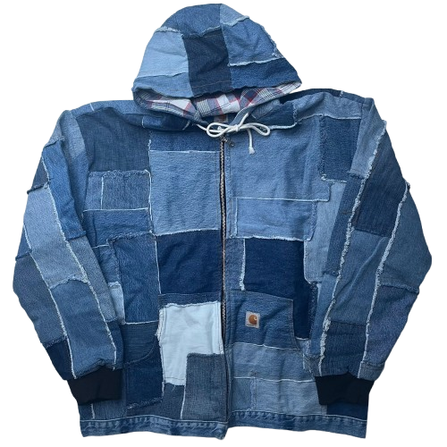 CARHARTT DENIM REWORKED JACKET (XL)