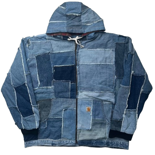 CARHARTT DENIM REWORKED JACKET (L)