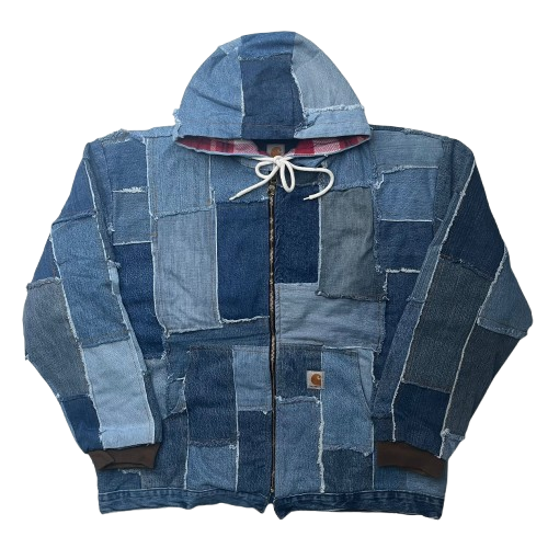 CARHARTT DENIM REWORKED JACKET (M)