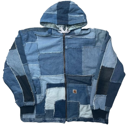 CARHARTT DENIM REWORKED JACKET (XL)