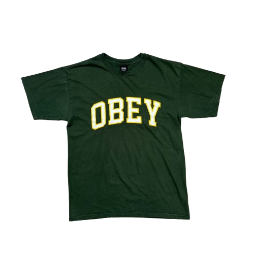 OBEY ACADEMIC GREEN TEE (M)