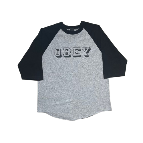 OBEY BASEBALL TEE (L)