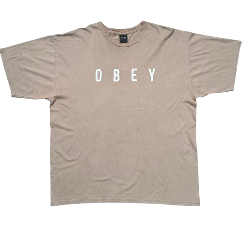 OBEY TAN TEE (XL)