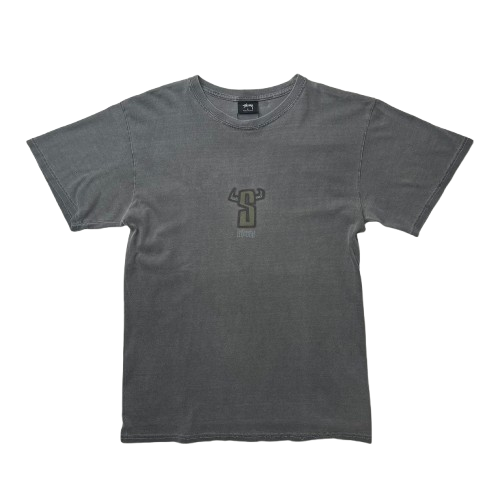 STÜSSY HORNS PIGMENT DYED TEE (S)