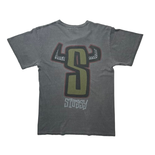 STÜSSY HORNS PIGMENT DYED TEE (S)