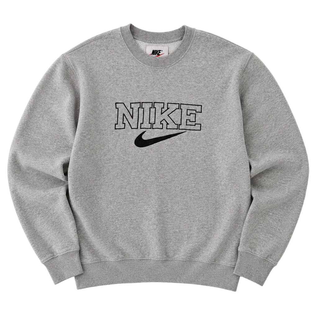 NIKE EMBROIDERED SWOOSH BIG LOGO SWEATER (L)