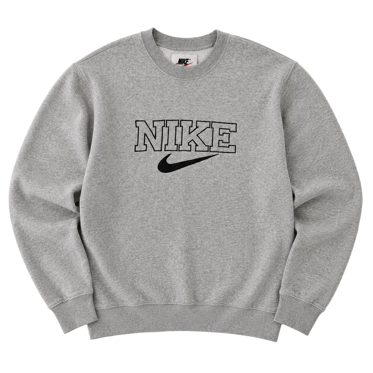 NIKE EMBROIDERED SWOOSH BIG LOGO SWEATER (L)