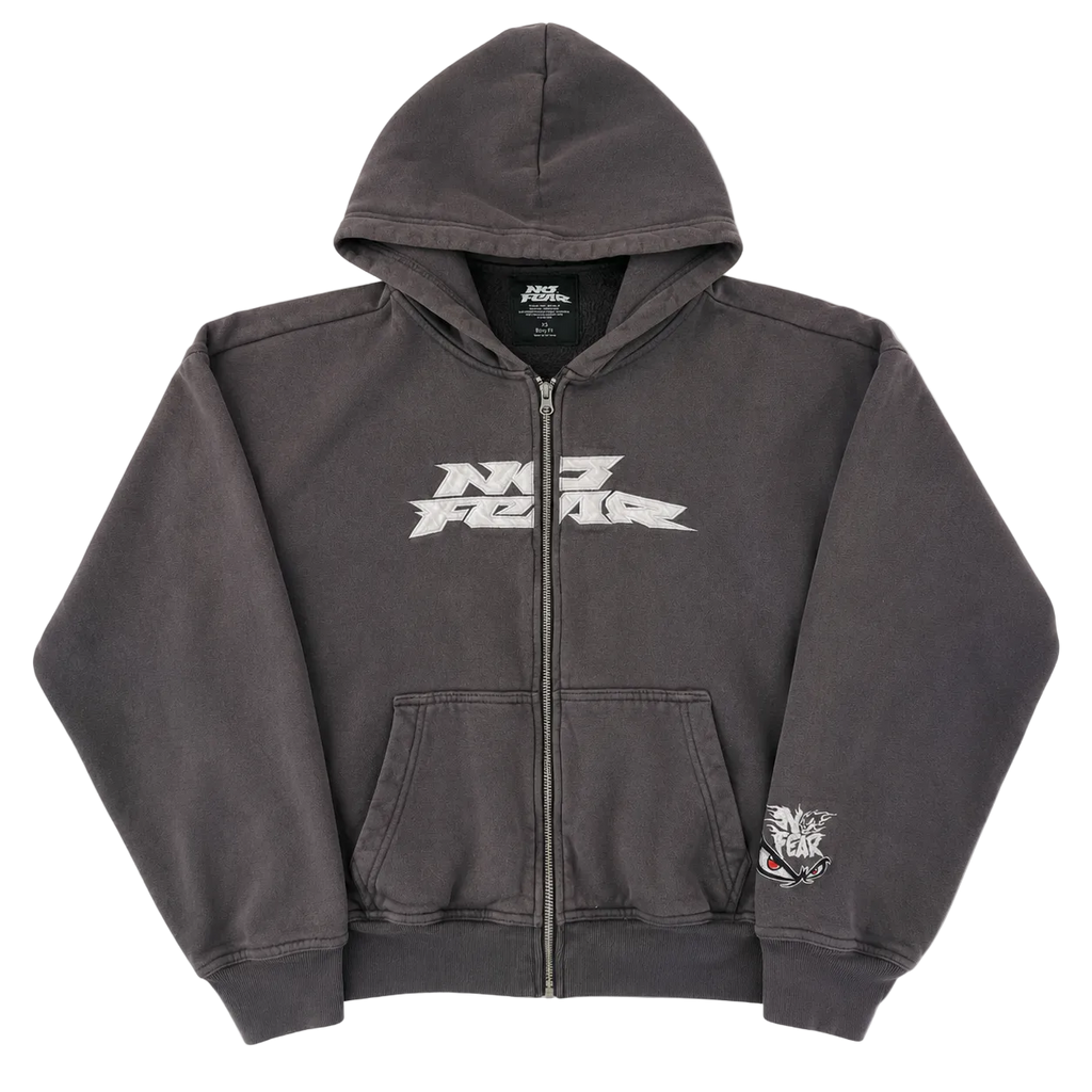 NO FEAR CENTER LOGO HOODED ZIP-UP (XS)