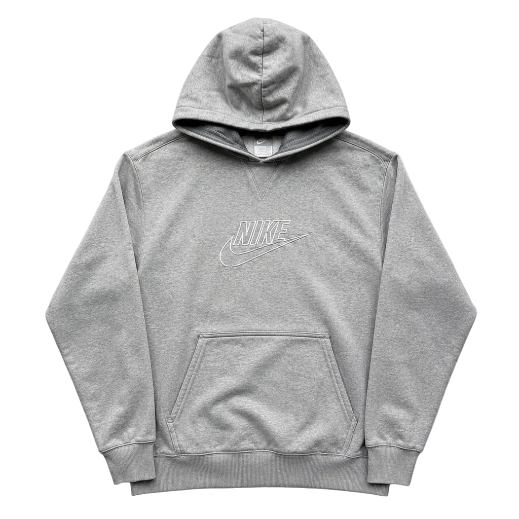 NIKE CENTER SWOOSH EMBROIDERED LOGO HOODIE (L)