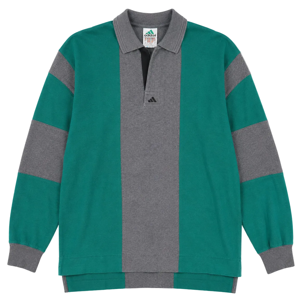 ADIDAS EQUIPMENT STRIPED POLO SWEATER (S)