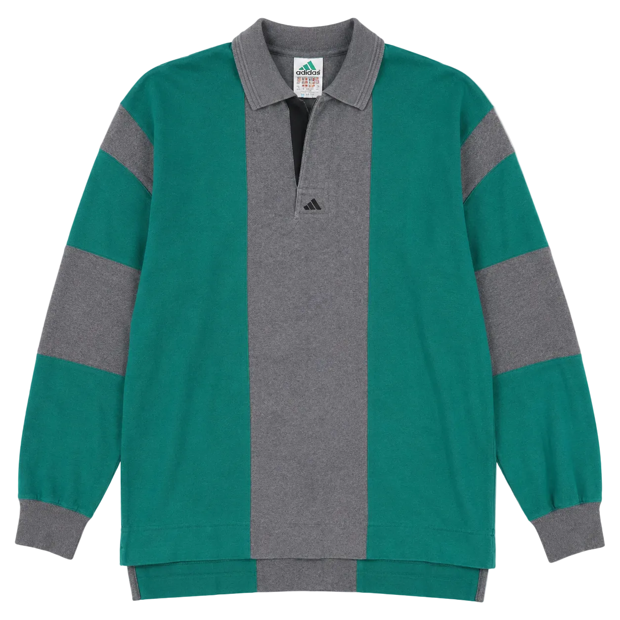 ADIDAS EQUIPMENT STRIPED POLO SWEATER (S)