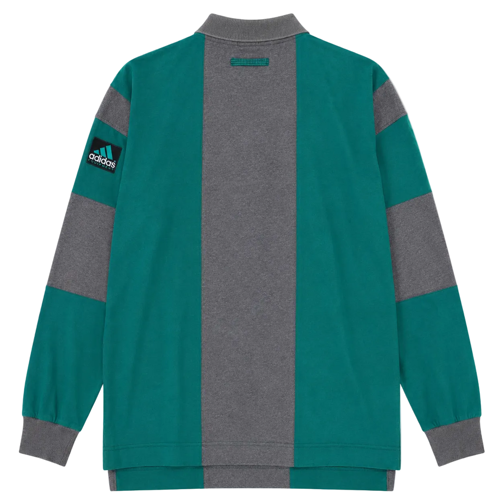 ADIDAS EQUIPMENT STRIPED POLO SWEATER (S)