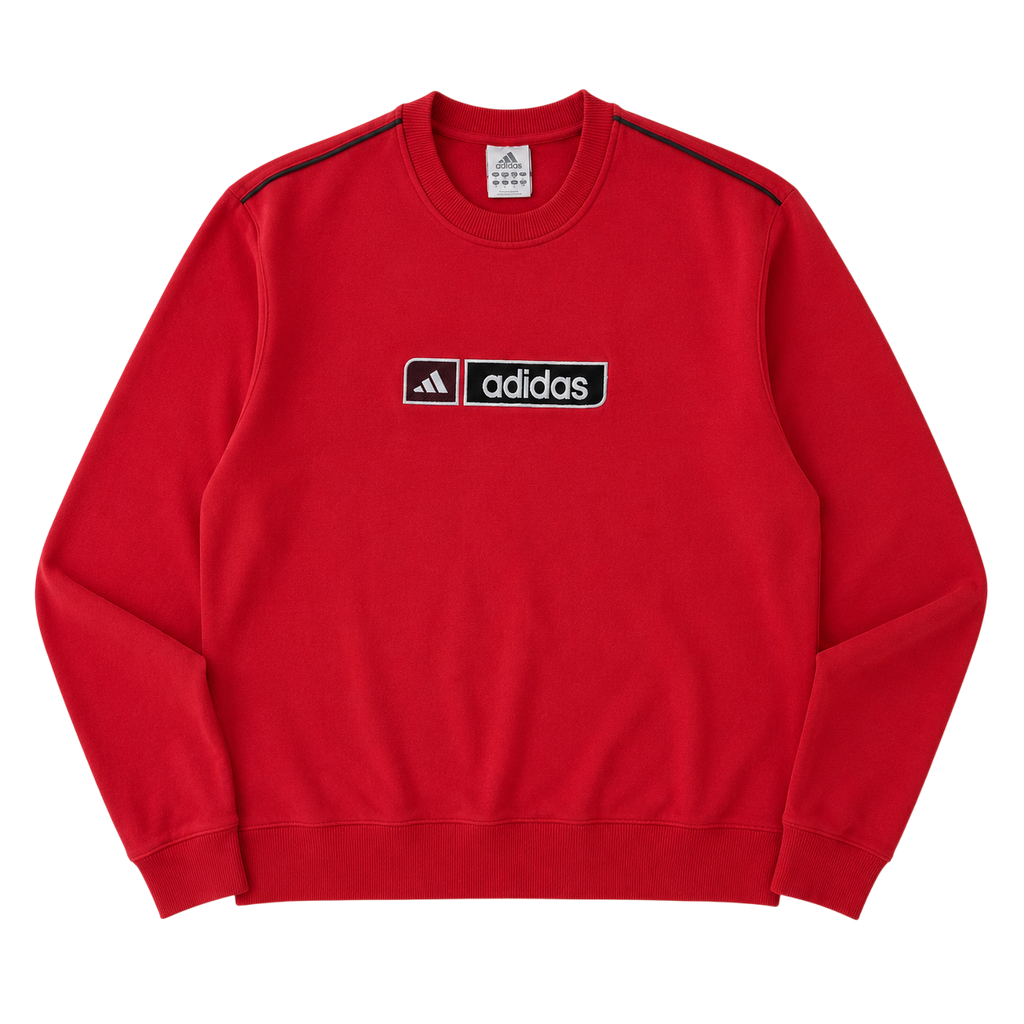 ADIDAS EMBROIDERED SPELLOUT LOGO SWEATER (L)