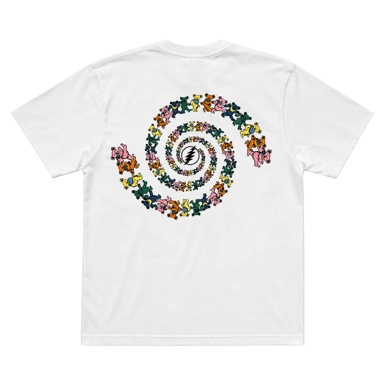GRATEFUL DEAD DANCING BEAR SPIRAL TEE (XS)