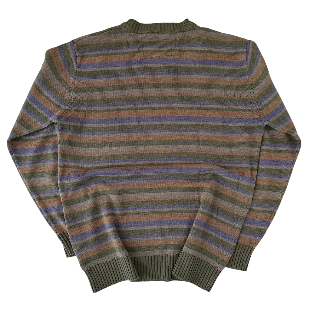 BILLABONG STRIPED BIG LOGO KNIT SWEATER (S)