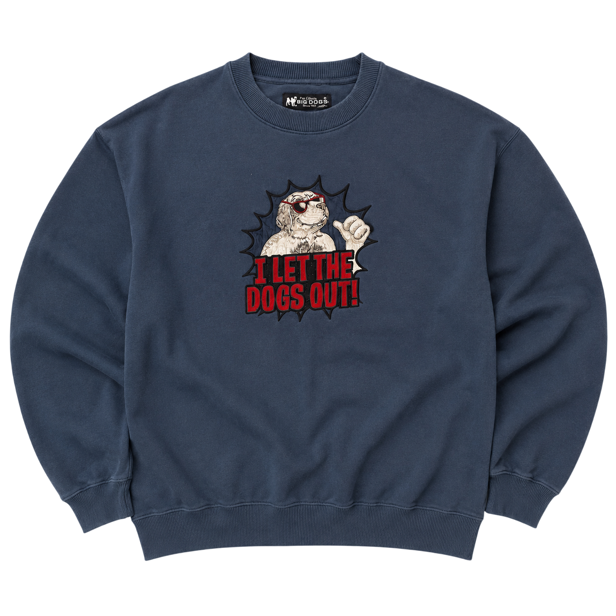 BIG DOGS I LET THE DOGS OUT GRAPHIC SWEATER (XL)