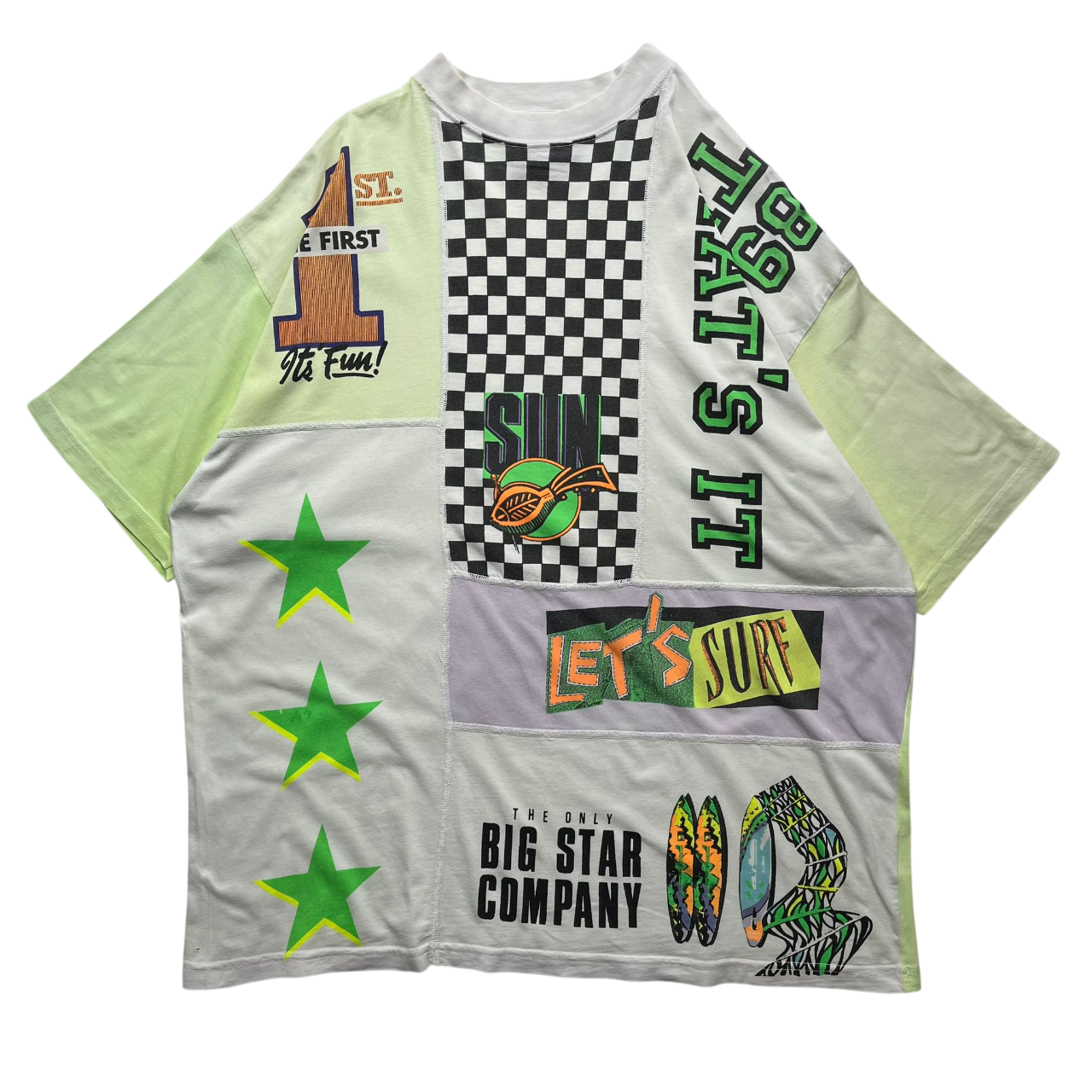 BIG STAR SURF 90S PATCHWORK TEE (XL)