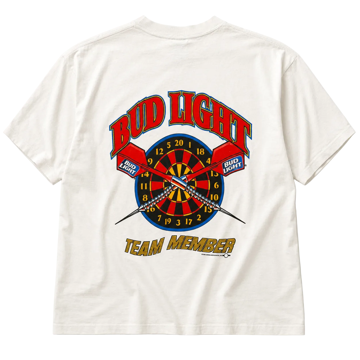 BUD LIGHT DARTS TEAM MEMBER 1995 GRAPHIC TEE (L)