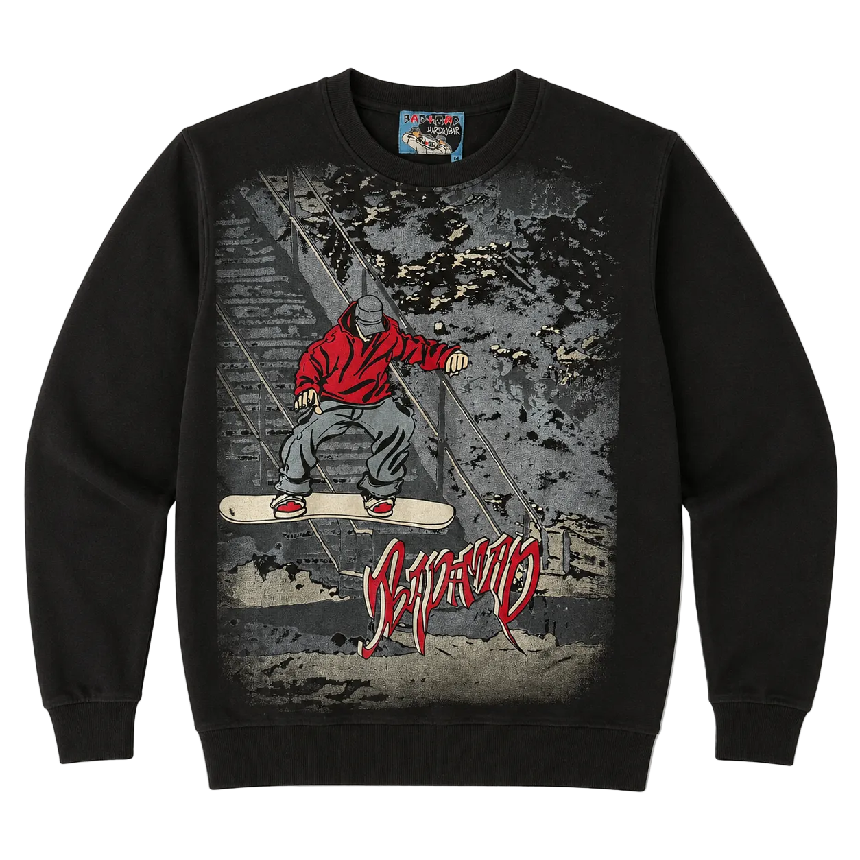 BAD+MAD GRAPHIC SNOWBOARD SWEATER (S)
