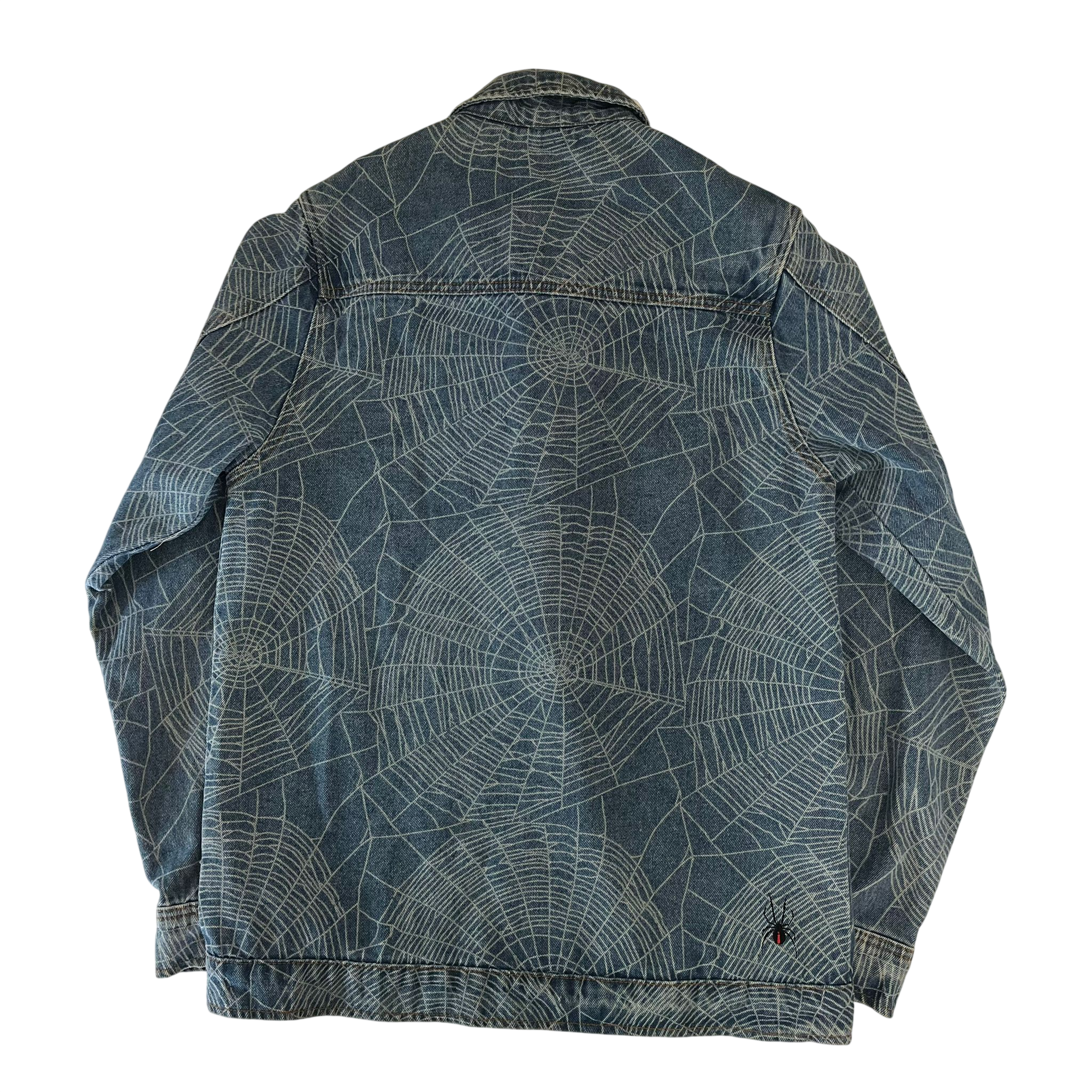 BUTTER GOODS SPIDERWEB DENIM JACKET (S)