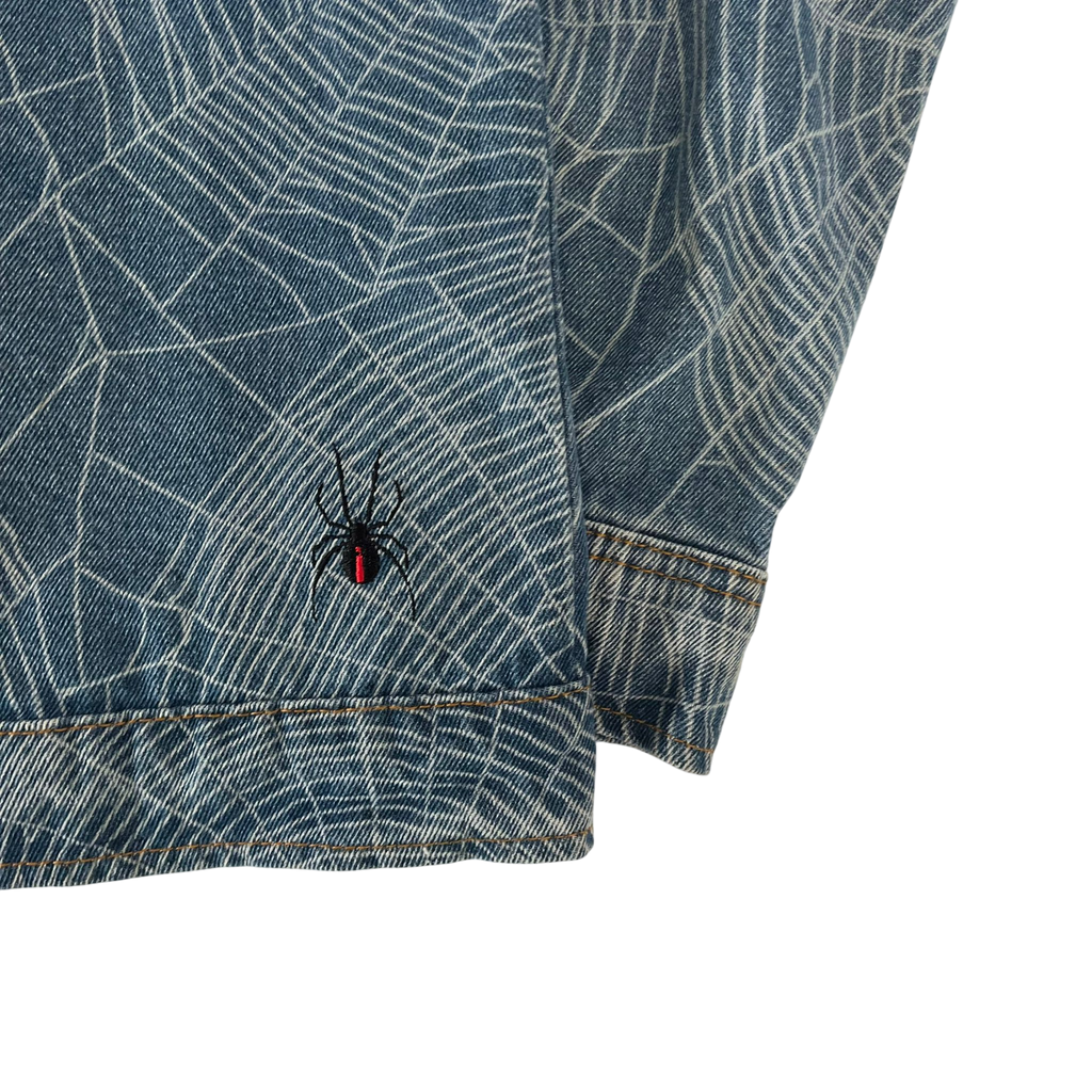 BUTTER GOODS SPIDERWEB DENIM JACKET (S)