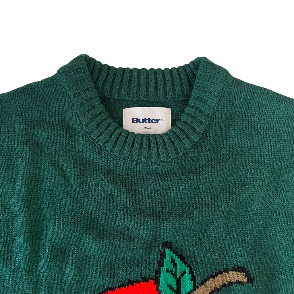 BUTTER GOODS APPLE KNIT SWEATER (S)