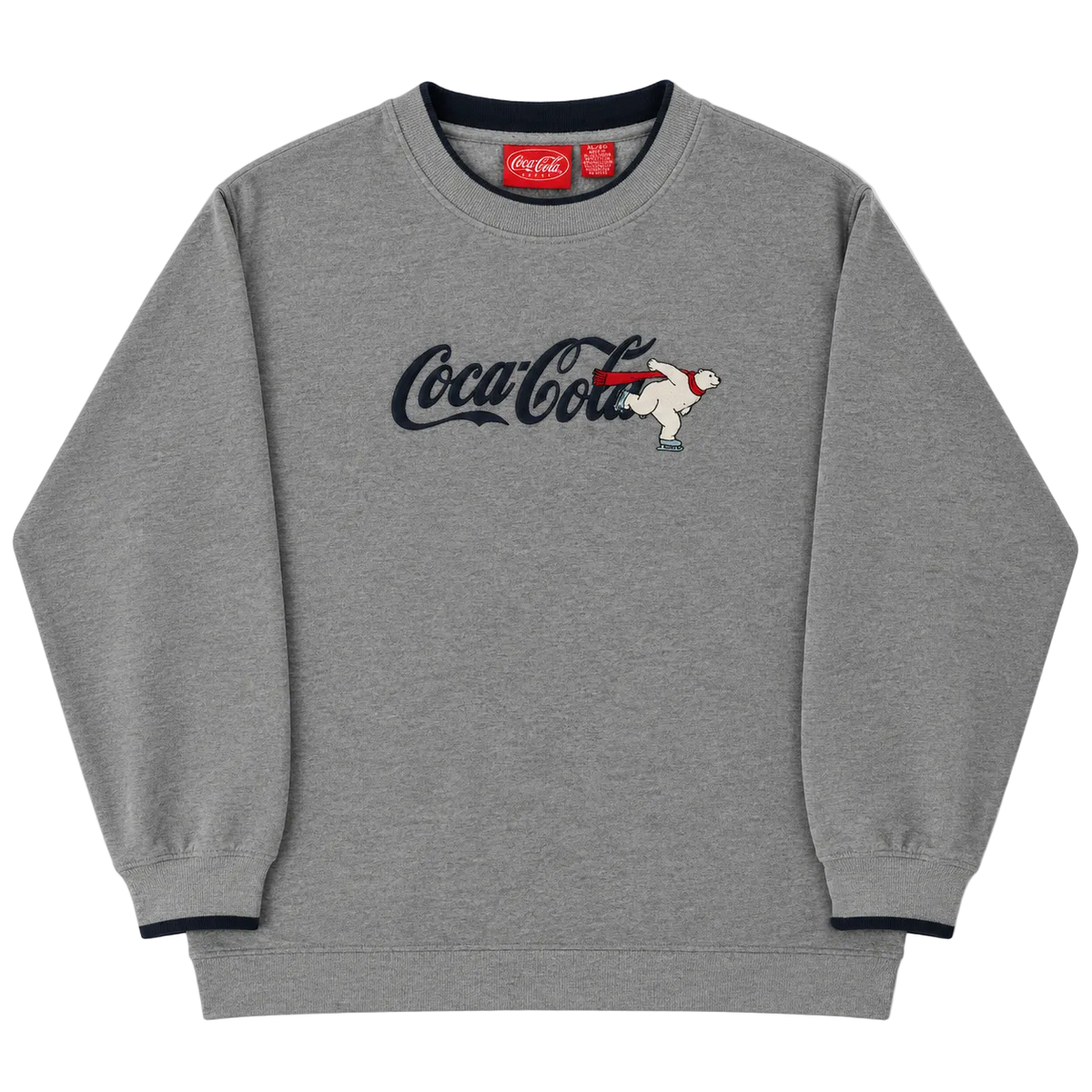 COCA-COLA POLAR BEAR EMBROIDERED LOGO SWEATER (XL)