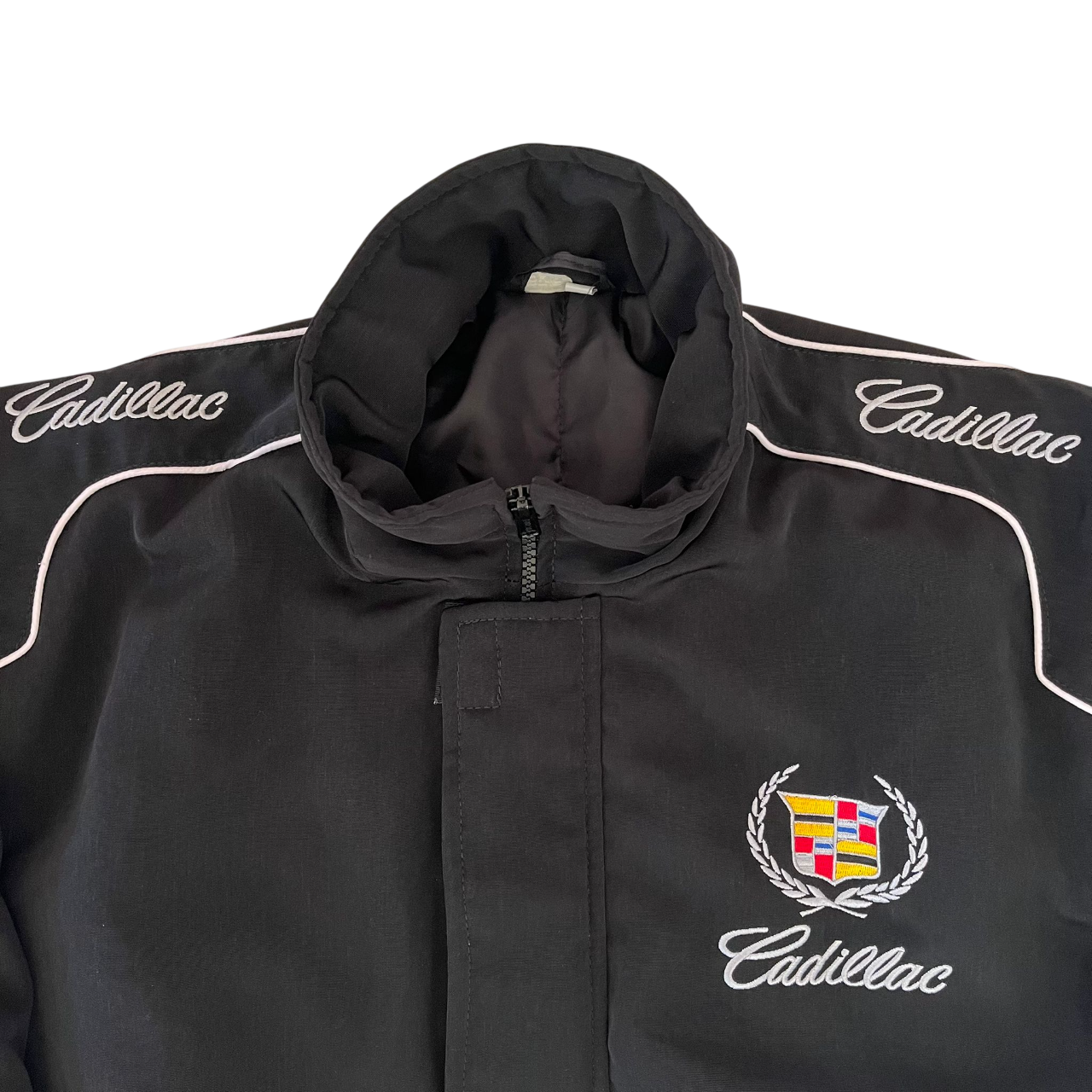 CADILLAC EMBROIDERED LOGO BOMBER JACKET (L)