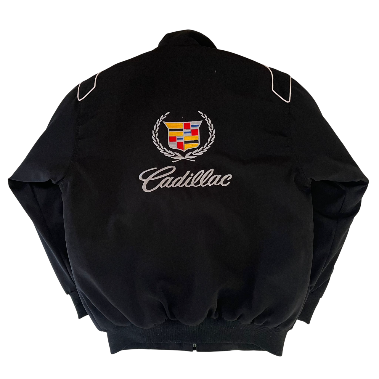 CADILLAC EMBROIDERED LOGO BOMBER JACKET (L)