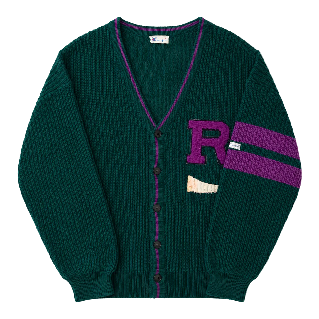 CHAMPION LETTER KNIT CARDIGAN (XL)