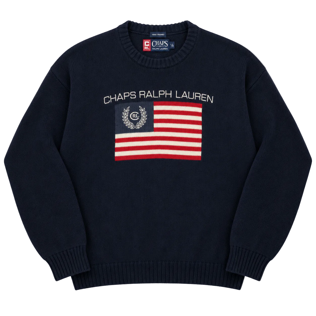 CHAPS RALPH LAUREN USA FLAG KNIT SWEATER (XL)