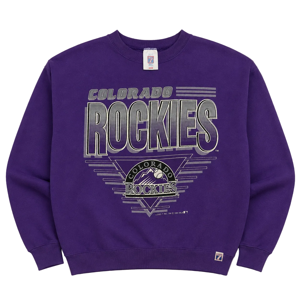 COLORADO ROCKIES 90S MLB GRAPHIC LOGO SWEATER (M)