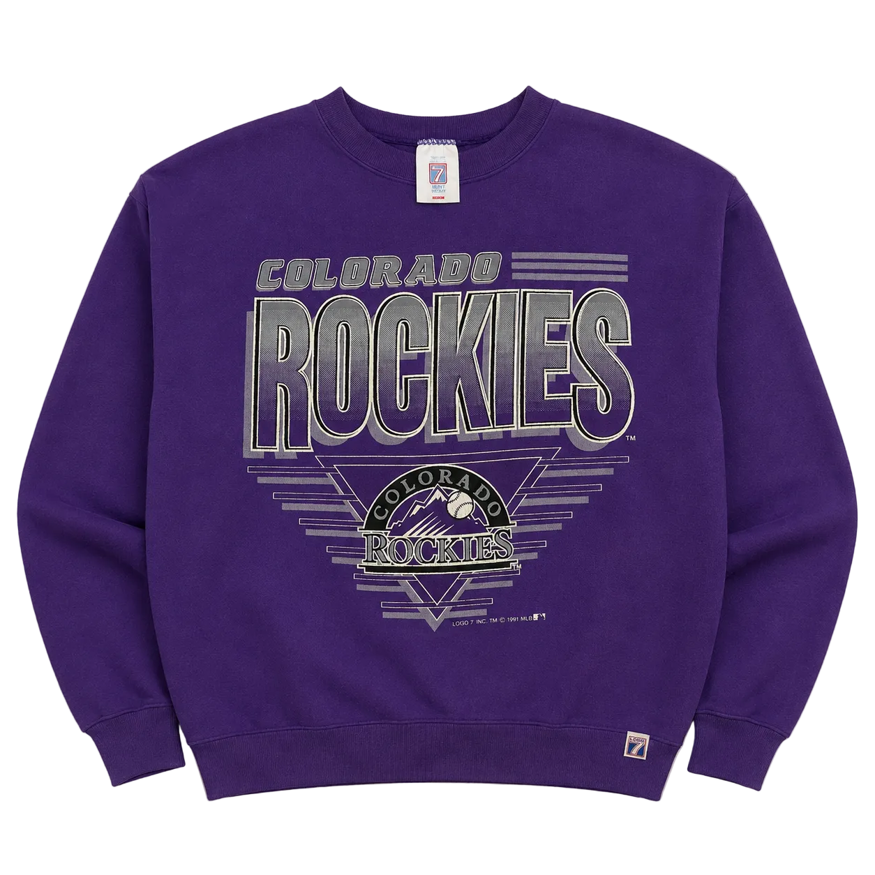 COLORADO ROCKIES 90S MLB GRAPHIC LOGO SWEATER (M)