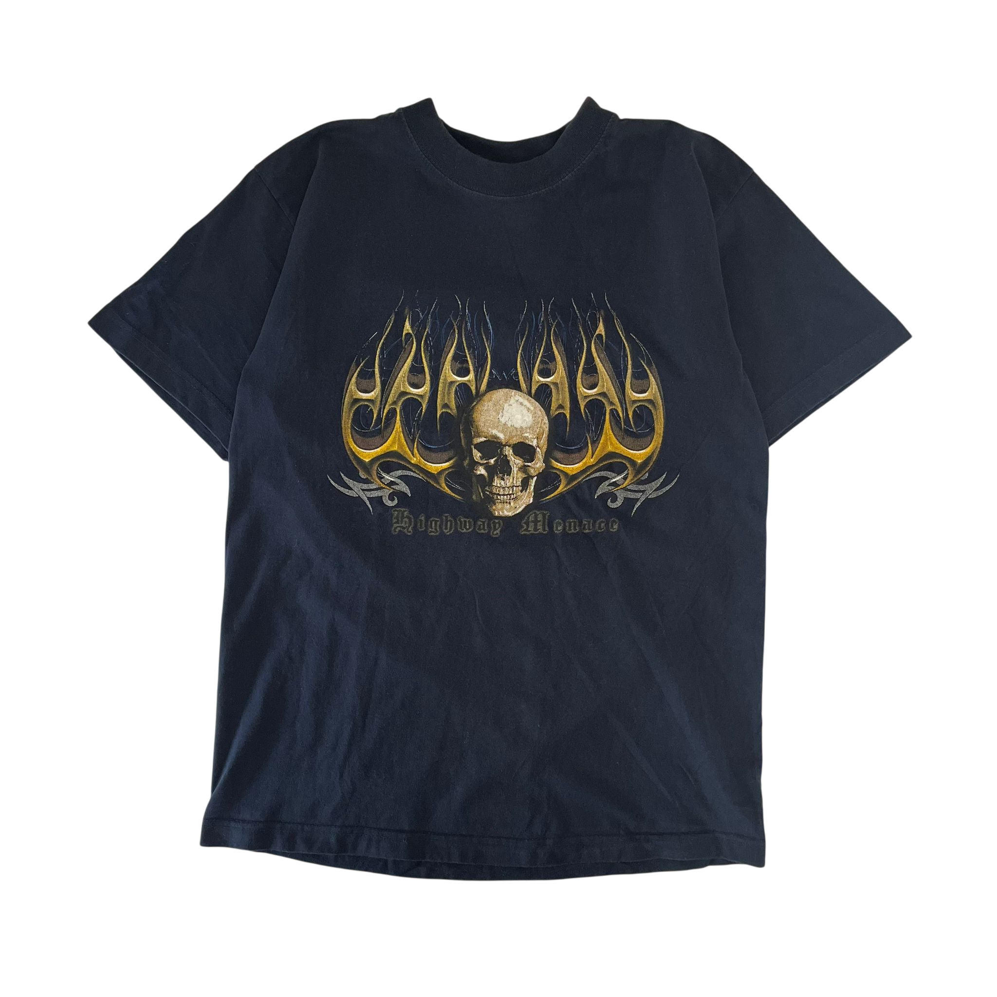 CRAZY SHIRTS FLAME SKULL GRAPHIC TEE (M)