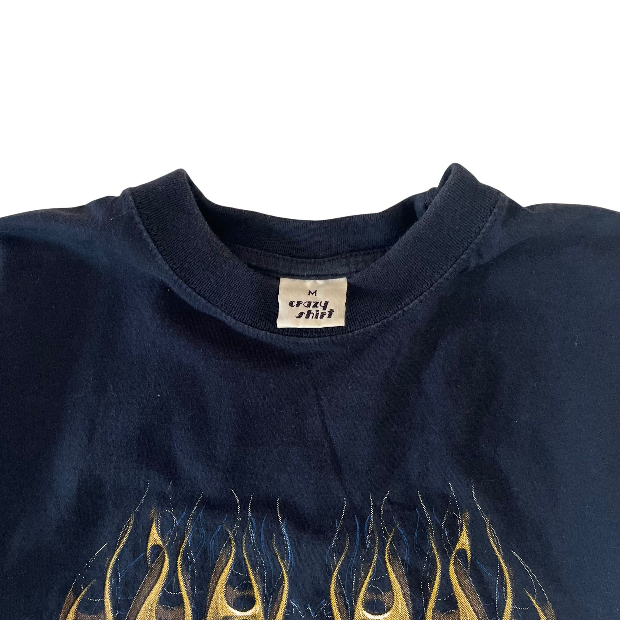 CRAZY SHIRTS FLAME SKULL GRAPHIC TEE (M)