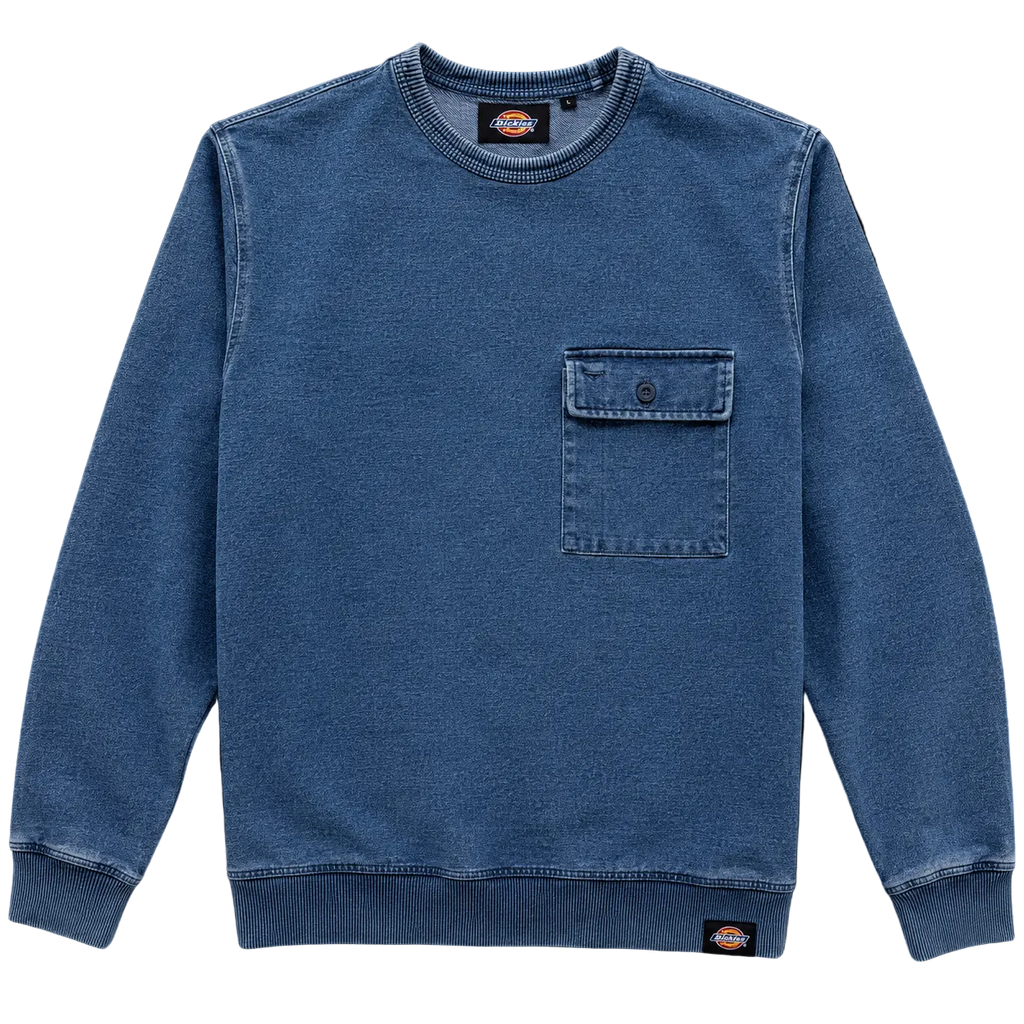DICKIES DENIM POCKET SWEATER (S)