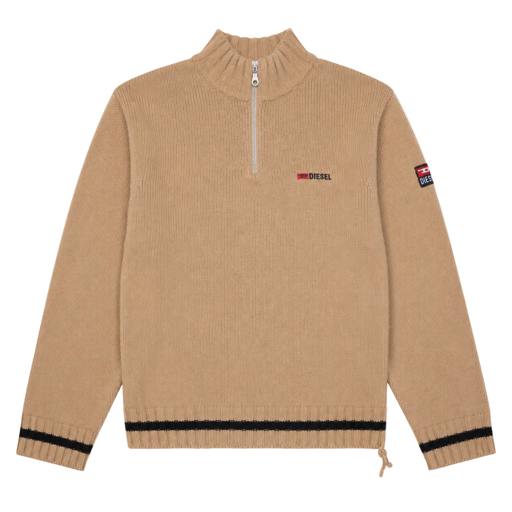 DIESEL KNIT QUARTER ZIP SWEATER (L)