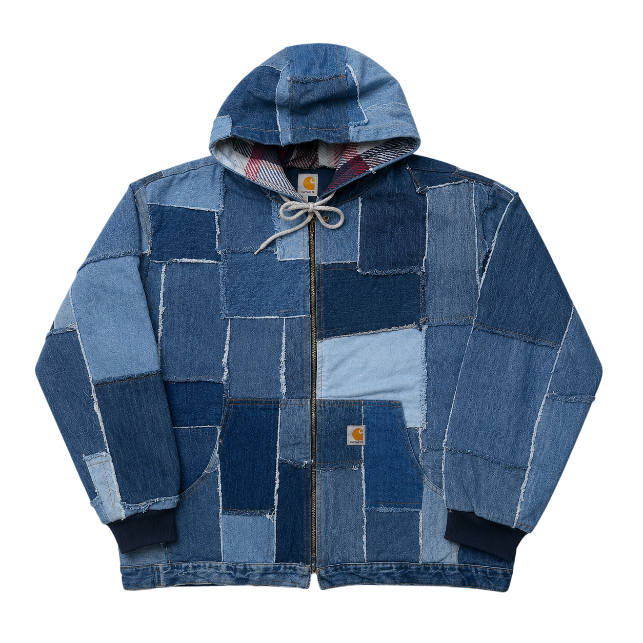 CARHARTT DENIM REWORKED JACKET (M)
