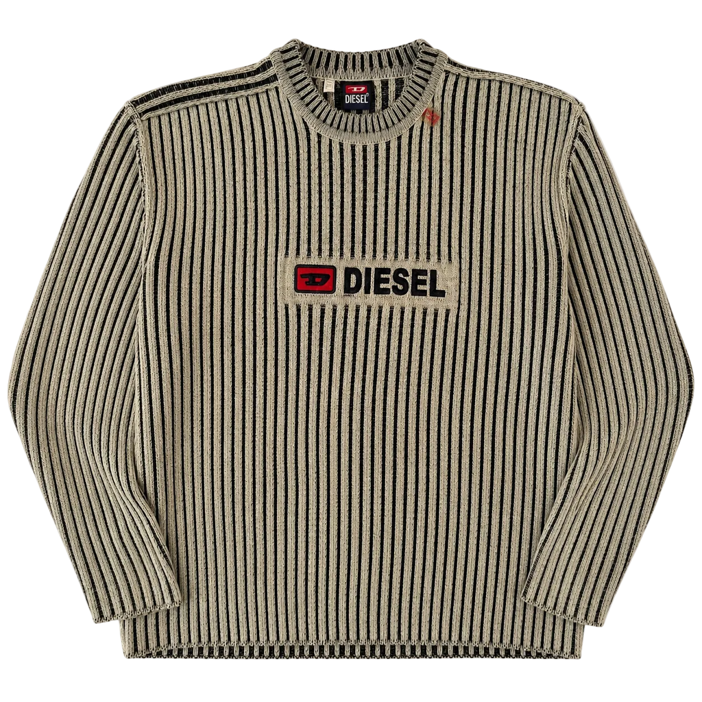 DIESEL BIG LOGO KNIT SWEATER (XXL)