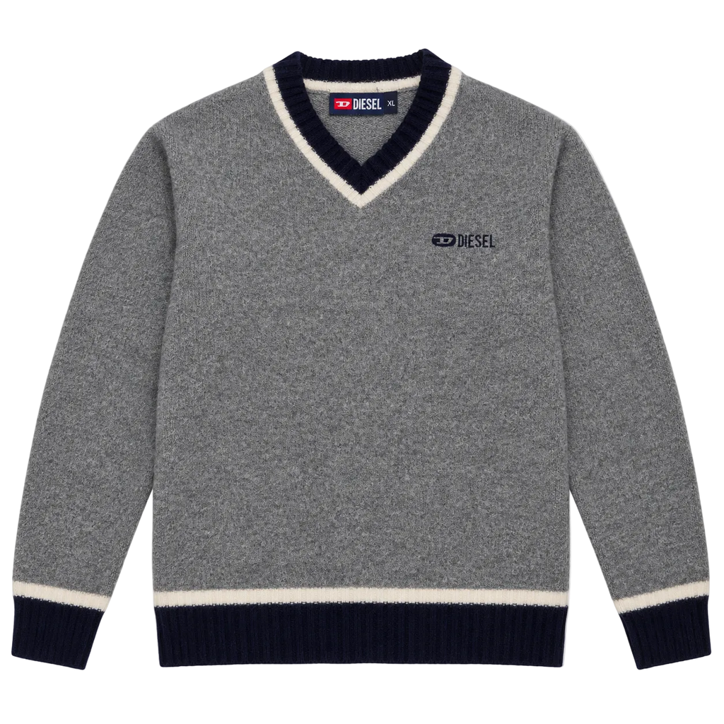 DIESEL SMALL LOGO KNIT SWEATER (XS)