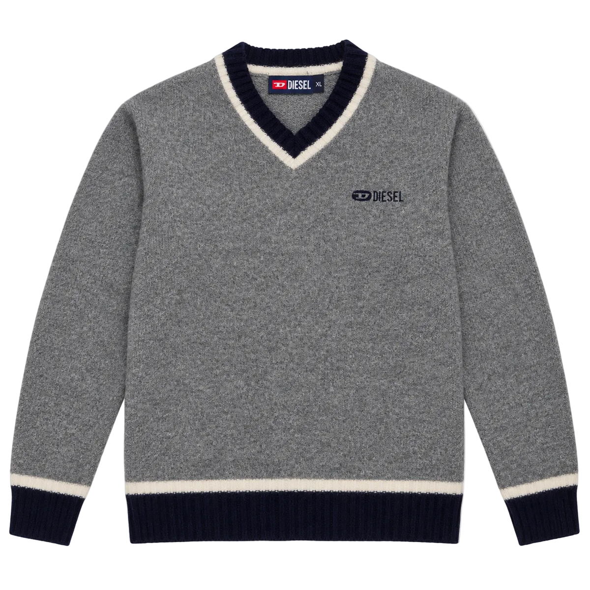 DIESEL SMALL LOGO KNIT SWEATER (XS)