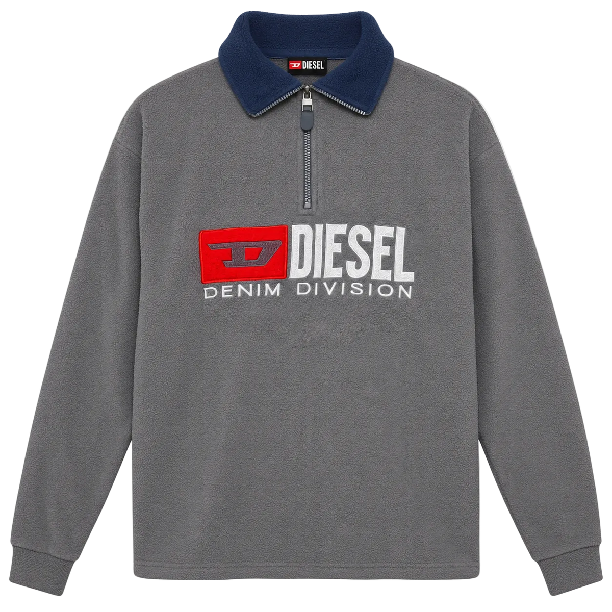 DIESEL BIG LOGO QUARTER ZIP SWEATER (L)