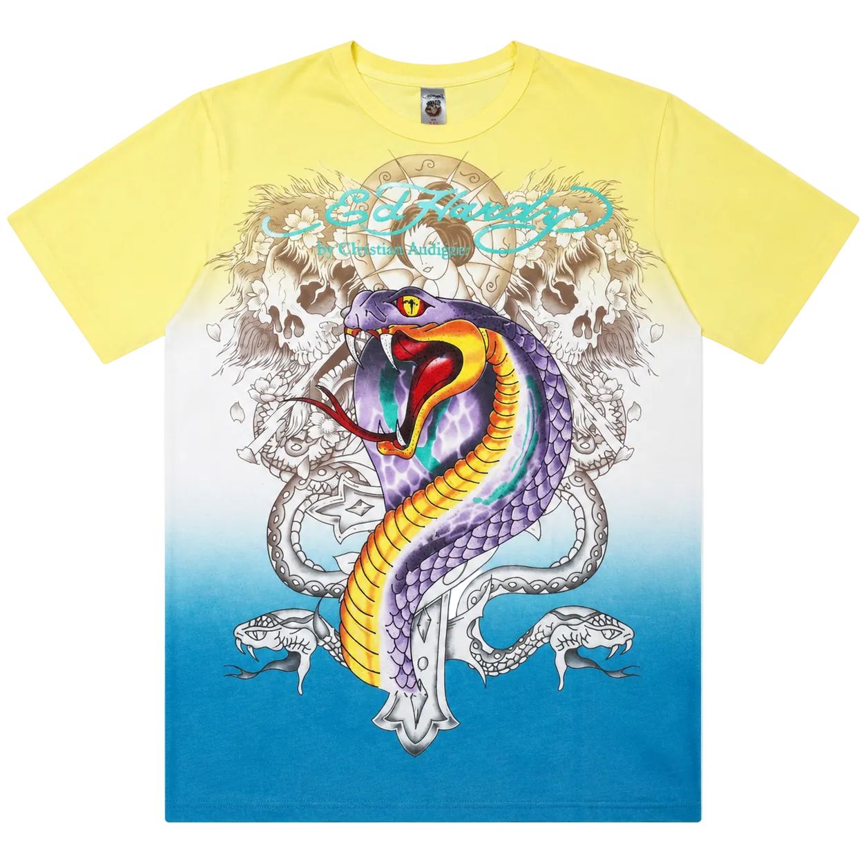 ED HARDY GREEN SNAKE GEISHA TEE (XXL)
