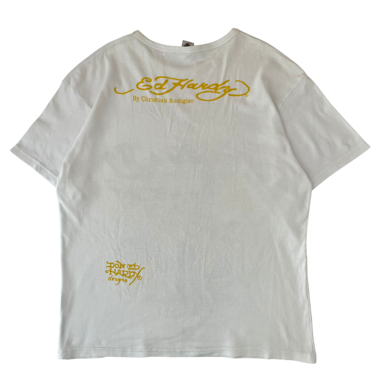 ED HARDY RHINESTONE SKULL CROSS TEE (XL)