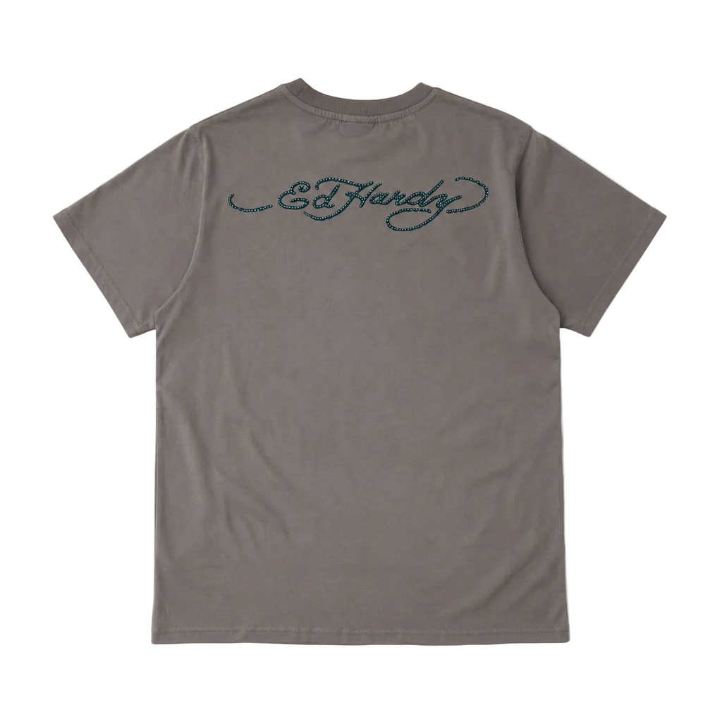 ED HARDY SKULL AND DRAG BATTLE DIAMOND TEE (M)