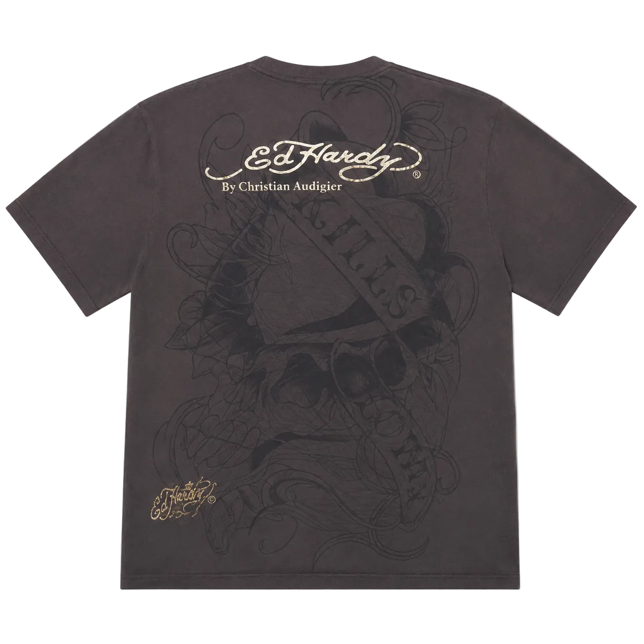 ED HARDY RHINESTONE LOVE KILLS SLOWLY TEE (M)