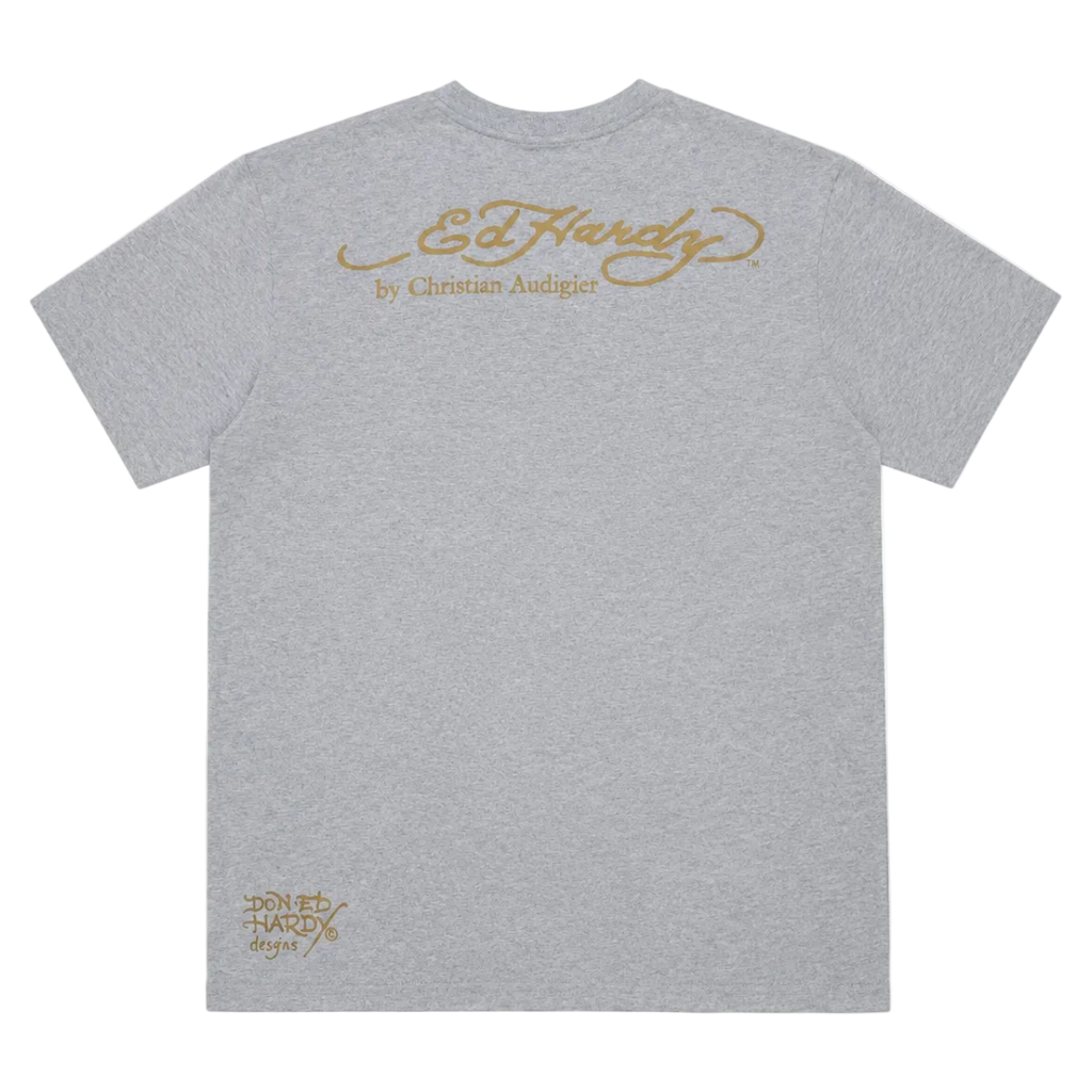 ED HARDY DEATH OR GLORY SKULL GRAPHIC TEE (XL)