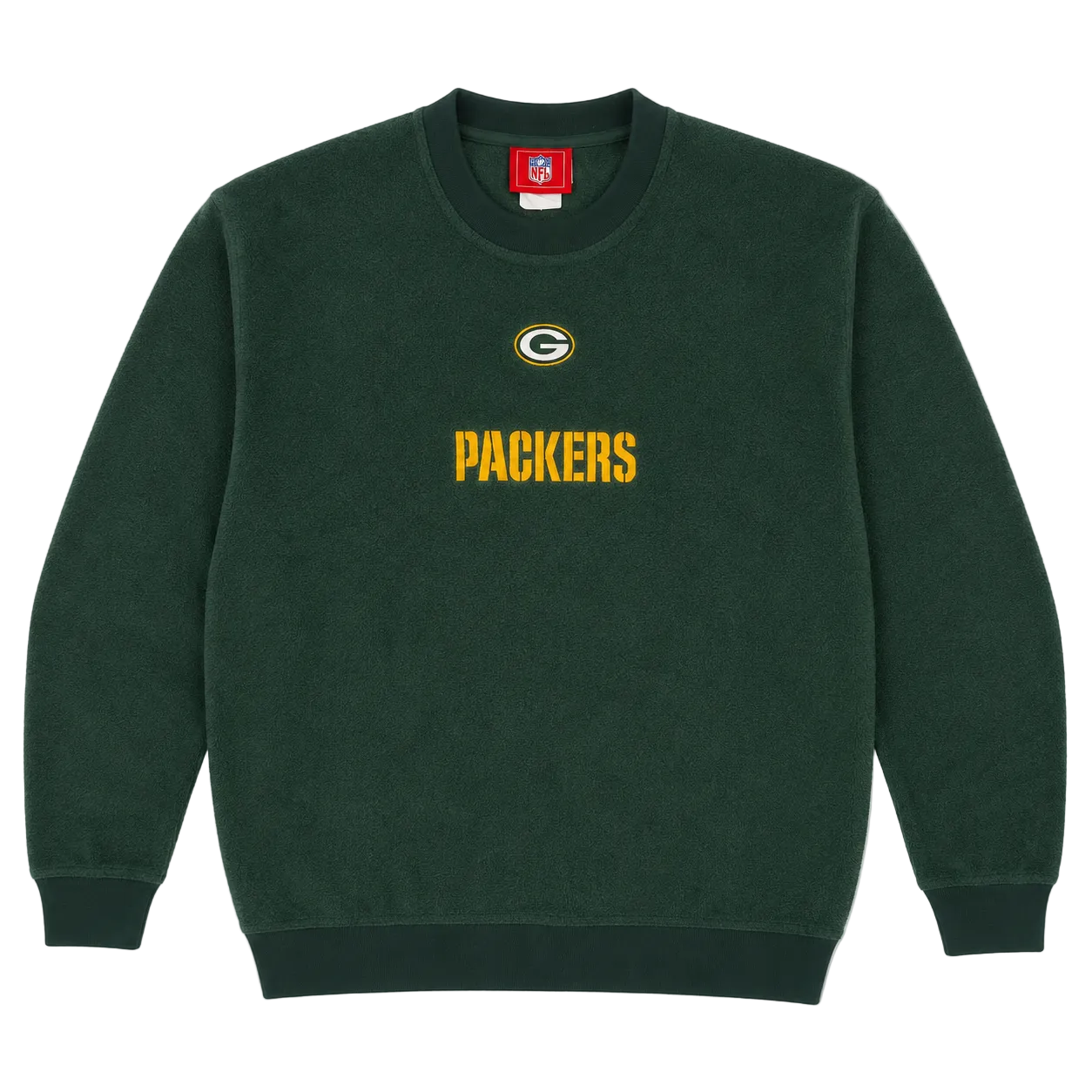 GREENBAY PACKERS EMBROIDERED LOGO FLEECE SWEATER (L)