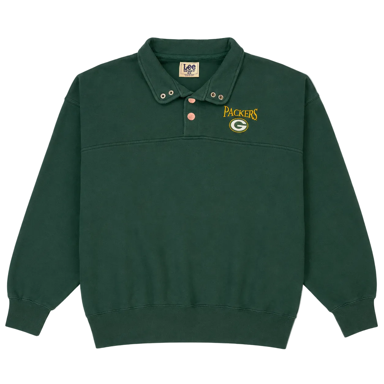 GREEN BAY PACKERS EMBROIDERED LOGO BUTTON UP SWEATER (M)