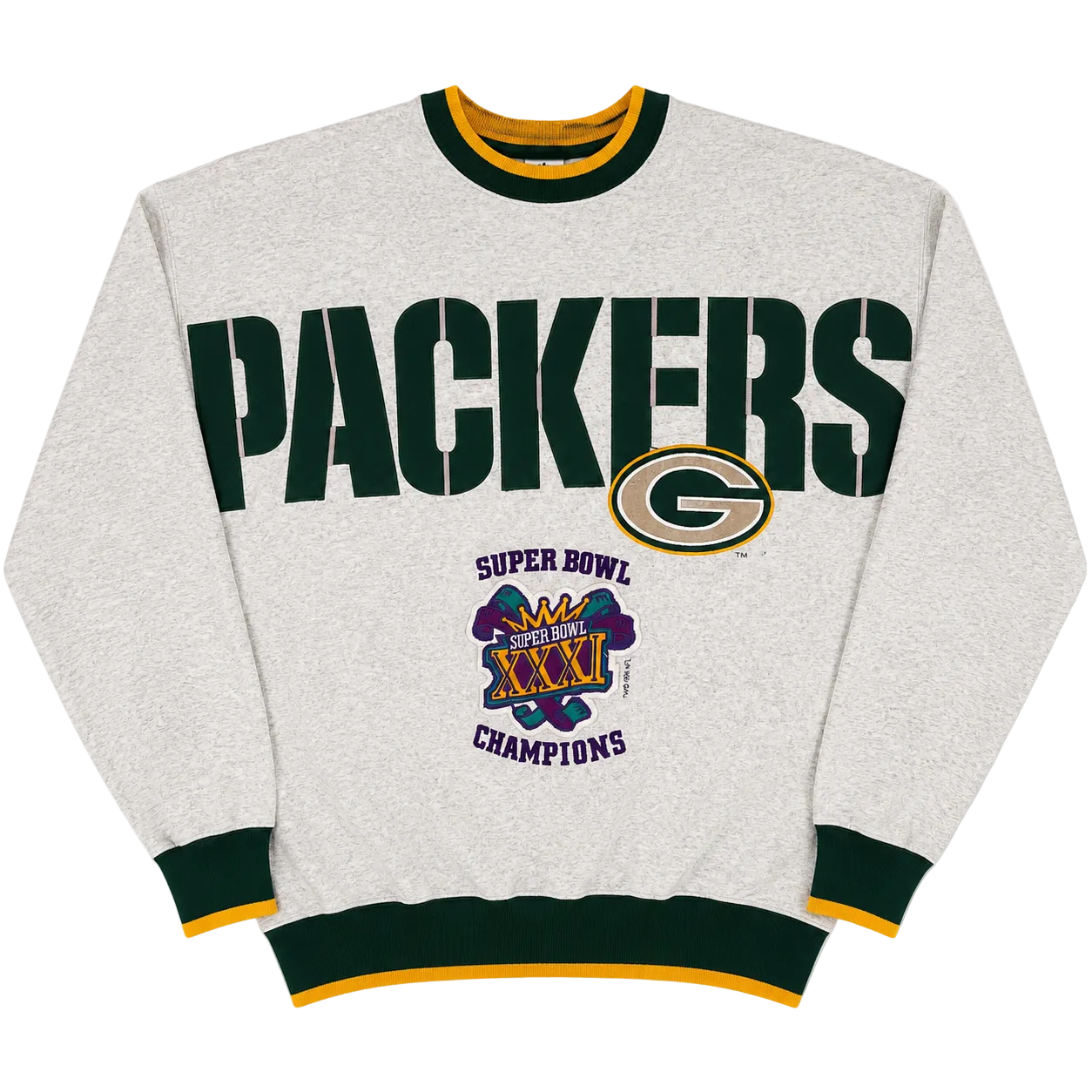 GREEN BAY PACKERS SUPER BOWL XXXI SPELL OUT SWEATER (XL)